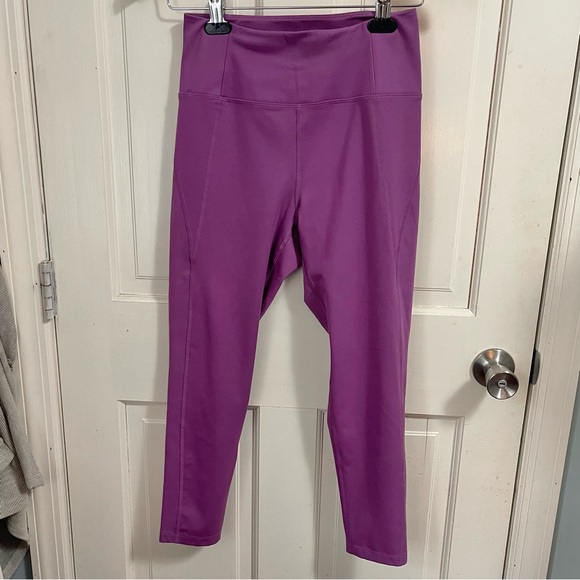 Girlfriend Collective High Rise Compressive Leggings Medium Purple Athleisure - Picture 3 of 8